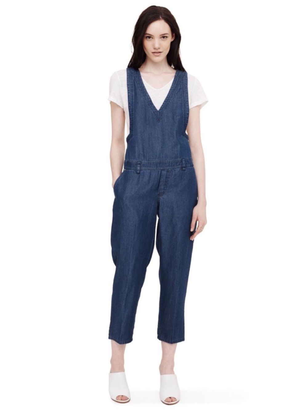 Club Monaco Dennya Denim Jumpsuit Blue Overalls Size 2